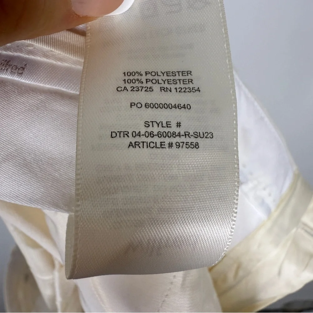 Aritzia Wilfred Effortless Pant 25” inseam Ivory Wide Leg Trouser Size 6 NWOT - Picture 9 of 9